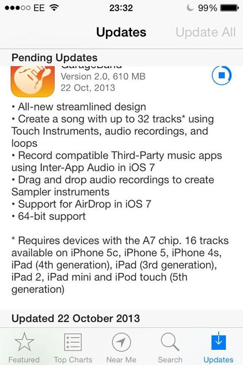 Garageband 2.0 iOS Update