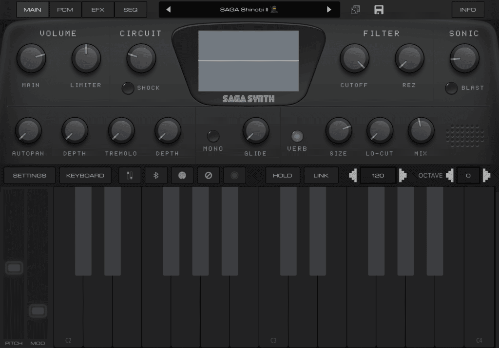 Audiokit Saga Synth Main