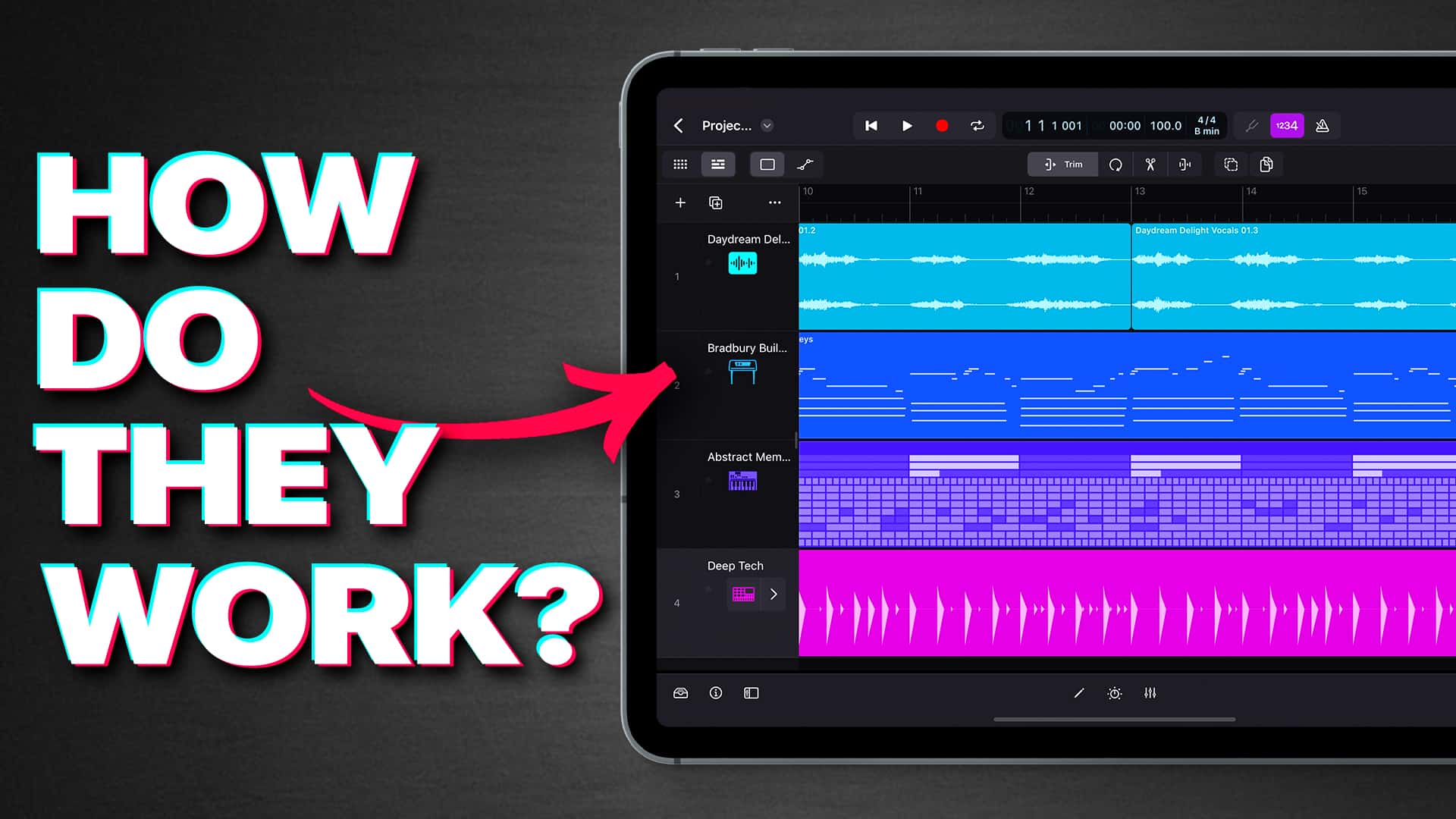 Logic Pro for iPad Tutorial // Guide to Tracks