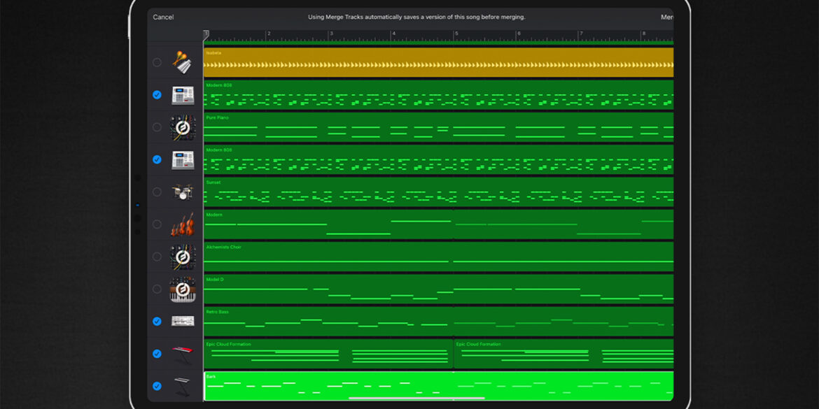 How to Merge Tracks in GarageBand