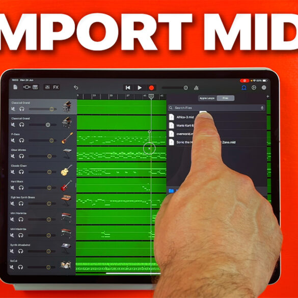 How to import midi files into GarageBand